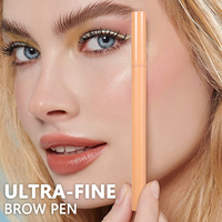 Crayon à sourcils ultra-fin, marque privée, logo personnalisé, crayon à sourcils liquide, pointe micro-brosse flexible, anti-bavures, stylo de maquillage pour sourcils