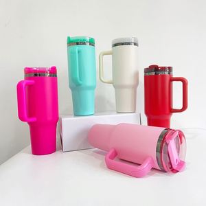 4pack Custom logo Laser Engraving Black Plated H2.0 <b>40oz</b> Vacuum Insulated Outdoor SpoTravel <b>Tumbler</b> <b>with</b> <b>Handle</b> - Product Image 2