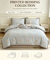 Ensemble de literie en coton 100% 60S, 1000g, poids moyen, dentelle tissée, style INS, toutes saisons