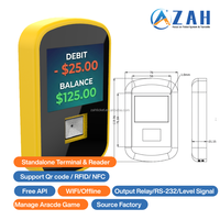 Lecteur de paiement par carte sans contact pour machines d'arcade, terminal de recharge sans espèces pour parcs d'attractions, installation facile