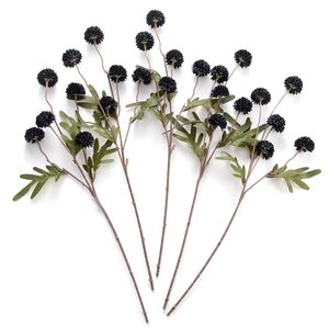 Fleur en soie artificielle, pissenlit à 5 têtes, chrysanthème de table, mini boule de couleur automne, pour décoration de mariage et de salon - Product Image 4