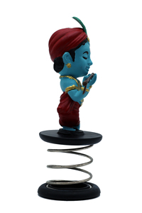 Dhyana Bansidhar - Ídolo de Krishna Azul para el Tablero del Coche y el Templo del Hogar, Flauta Decorativa Kanha, Pieza Decorativa de Funspring Plastics - Product Image 6