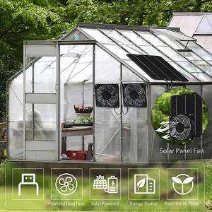 Ventilador de refrigeración con energía solar, 10W, 3200RPM, portátil, para exteriores, para casa de mascotas, ventilador de escape, panel monocristalino - Product Image 4