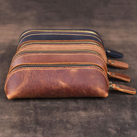 Étui à crayons En Cuir Stylo Pochette Bureau Collège Universitaire Femmes Hommes Stationnaire Vintage En Cuir