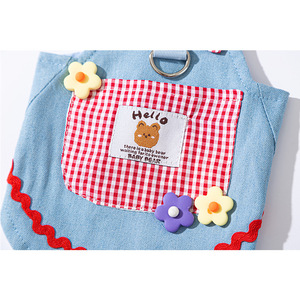 New Cute Modern Decorative Summer Denim Dress for <b>Small</b>/Medium Dogs-Lightweight Spring Clothes - Product Image 4