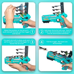 2025 para la venta caliente al aire libre avión lanzador burbuja catapulta avión juguete para niños juego de disparos juguete deportivo - Product Image 3