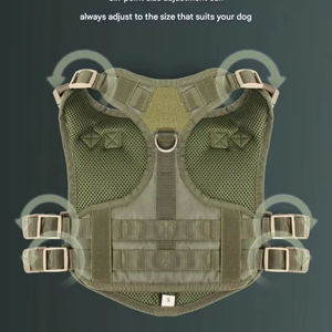 Imbracatura per cani di qualità di fabbrica Oxford impermeabile resistente agli strappi con manico in gomma regolabile per la caccia all'aperto - Product Image 2