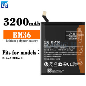 Batterie de remplacement originale <span class=keywords><strong>BM36</strong></span> pour Xiaomi Mi 5S Mi5S M5S, batterie de téléphone portable Li-ion 3200mAh - Product Image 3