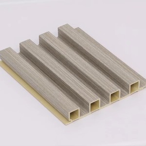 Günstige Wandverkleidung PVC <span class=keywords><strong>WPC</strong></span> Haus Hochwertige Hohle Außen-<span class=keywords><strong>WPC</strong></span>-Wandpaneele Outdoor <span class=keywords><strong>WPC</strong></span>-Lamellen Wandpaneel Geriffelte Platte - Product Image 3