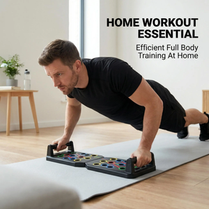 Equipo de Ejercicio Multifuncional, Tabla de Flexiones Plegable con Cuerda de Tracción y Asa Recubierta de Goma, Ejercicio para Músculos del Pecho - Product Image 4