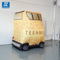Publicité gonflable personnalisée de modèle de ballon de voiture de dessin animé de voiture de simulation