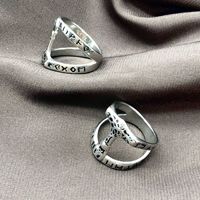 Vente en gros de bagues rétro en acier inoxydable avec marteau Thor pour hommes, nordique, viking, design de texte, triangle, bague de mode, bijoux, cadeau de fête