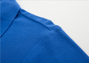 IGift Uniforme fabriqué en usine Conception de vente chaude Logo personnalisé 100% coton Chemise POLO bleue à manches longues pour hommes - Product Image 4