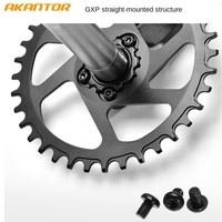 Set Crank Chainring Sepeda Gunung Hollow Integrated, Plat Tunggal Gigi Positif Negatif 32 34 36 38T, Modifikasi