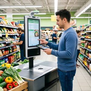 <span class=keywords><strong>Precio</strong></span> de Fábrica, Kiosco de Autoservicio de 21.5 Pulgadas con Pantalla Táctil y Escáner de Código QR para Supermercado, Compatible con Windows/Android/Linux - Product Image 6