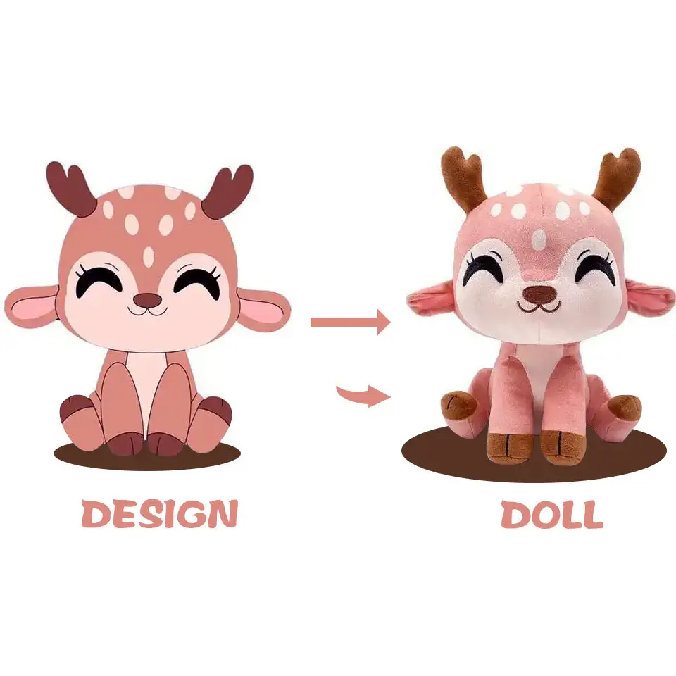 Custom Kid Stuff Reversível Soft Stuffed Doll Plushies Fabricante Custom Plush Toy