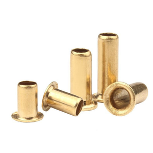 Remache hueco de latón directo de fábrica M4 M5 M6, remache tubular perforado para bolsos, cinturones, calzado, bricolaje, manualidades, ferretería - Product Image 1