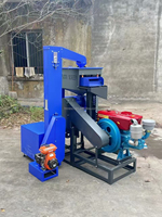 Décortiqueuse et Égreneuse de Riz à Moteur Diesel, avec Séparateur de Pierres Vibrant
