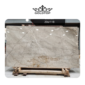 Grande dalle élégante en marbre gris normande avec veines subtiles pour revêtement de sol de hall résidentiel et installation de panneaux muraux - Product Image 1