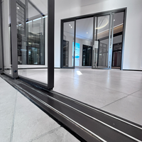 Portes coulissantes de séparation de pièce insonorisées et thermiquement isolées minimalistes avec mécanisme silencieux à double rail pour chambre à coucher et salon