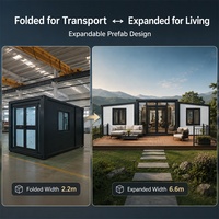Maison Modulaire Mobile Extensible à Double Aile, Conception Multi-Pièces, 20/40 Pieds, Étanche et Respirante, Type Conteneur