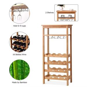 ชั้นวางไวน์ไม้ไผ่แบบตั้งพื้น 42 ขวด 7 ชั้น ชั้นวางโชว์และจัดเก็บ วางบนโต๊ะ เป็นมิตรกับสิ่งแวดล้อม เหมาะสำหรับบ้าน ห้องครัว บาร์ เฟอร์นิเจอร์ - Product Image 3
