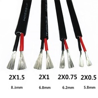 Fil électrique souple en silicone multiconducteurs 3*0,75 mm² H05SS-F 3 fils