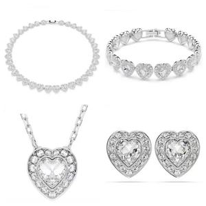 Set di Gioielli Ariana Grande di Tendenza di un Famoso Marchio di Design con Cuore di Cristallo e Diamanti Lucenti, Grande Successo di Vendite - Product Image 2