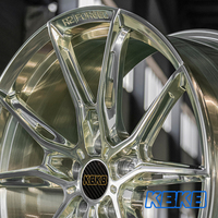Rines KBKB R2 Forjados Cóncavos Multirradio de Primera Calidad, Acabado Dorado Brillante Pulido a Espejo, Aleación de Aluminio para Audi y Tesla
