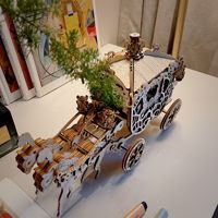 Hamaileon Modèle de puzzle 3D Carrosse citrouille à assembler soi-même, jouet en boîte