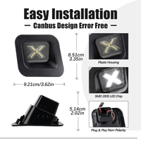 Vente en gros de feux de plaque d'immatriculation LED de style X pour Dodge RAM 1500 2500 3500 2009-2018, lot de 2 pièces