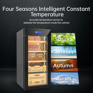 Humidor Électrique pour Cigares avec Hygromètre Numérique, Contrôle de Température, Construction en MDF et Verre Trempé, Refroidissement par Air, Usage Domestique - Product Image 4