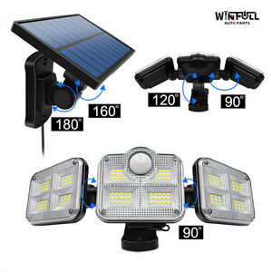 Lámpara Solar con Sensor de Movimiento para Exteriores, 3 Cabezas Giratorias, Lámpara de Pared para Jardín, Patio, Calle, Iluminación LED para Caminos - Product Image 2