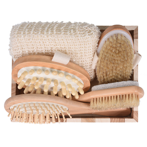 Lungo Manico In Legno Naturale Setole Massager Del Corpo bagno <span class=keywords><strong>set</strong></span> bagno <span class=keywords><strong>set</strong></span> regalo <span class=keywords><strong>spa</strong></span> Per Le Donne Degli Uomini Della Pelle - Product Image 6