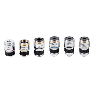Objectif de microscope biologique achromatique 4X 10X 20X 40X 60X 100X, distance de travail de 185 mm - Product Image 4