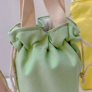 Pochette isotherme portable personnalisée en toile avec cordon de serrage, motif lettres, sac de rangement pour tasse et mug, housse de protection - Product Image 4