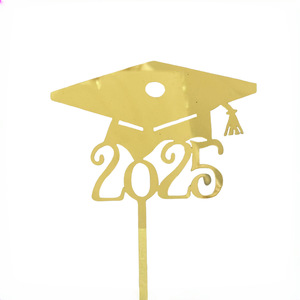 ท็อปเปอร์เค้กอะคริลิคสำหรับงานรับปริญญา ปี 2025 ลาย "น้ำผึ้งและความหวาน" พร้อมคำอวยพร "ขอแสดงความยินดีกับบัณฑิตรุ่นปี 2025" สำหรับตกแต่งเค้ก - Product Image 3