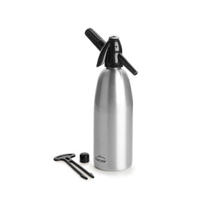 Bottiglia per sifone a CO2 Lacor da 1 litro in acciaio inossidabile per strumenti per dessert e panna montata - Product Image 1