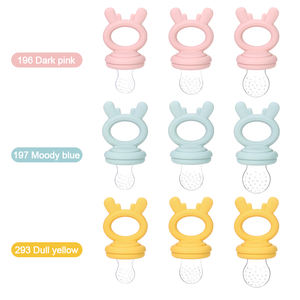 2 in 1 riutilizzabile morbido neonato mangiare allenamento ciuccio massaggio Gum massaggiagengive Deerlet carino 3 dimensioni sacchetto alimenti per bambini ciuccio frutta - Product Image 3