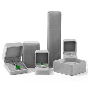 Caja de Joyería de Terciopelo Multicolor con Logotipo Personalizado, Estuche de Almacenamiento Vintage de Lujo para Pulseras, Anillos, Pendientes, Regalos de Boda - Product Image 5