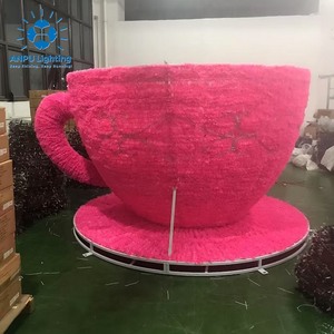 Decoración <span class=keywords><strong>de</strong></span> Luz LED <span class=keywords><strong>Gigante</strong></span> en Forma <span class=keywords><strong>de</strong></span> <span class=keywords><strong>Taza</strong></span> <span class=keywords><strong>de</strong></span> Té, Color Blanco Cálido, Iluminación <span class=keywords><strong>de</strong></span> Paisaje para Eventos Comerciales en Interiores y Exteriores para el Día <span class=keywords><strong>de</strong></span> Año Nuevo - Product Image 2