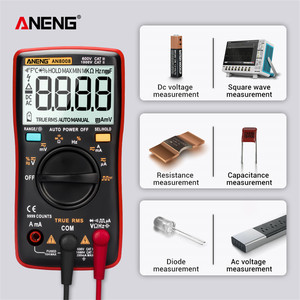ANENG AN8008 <span class=keywords><strong>Multimètre</strong></span> numérique mini 9999 affichages, double fusible, auto-échelle, True-RMS, test de transistors et de condensateurs - Product Image 5