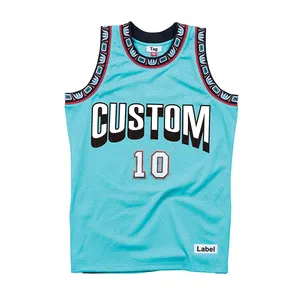 Camisa de basquete personalizada bordada, uniforme de basquete