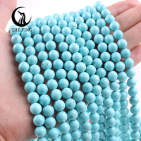 Zhe Ying vente en gros 6/8/10mm bracelet turquoise de Mongolie intérieure perles turquoise perles rondes naturelles pierre naturelle turquoise