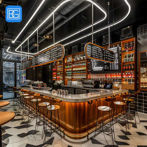 جودة عالية مقهى الديكور الداخلي الحديثة القهوة مقهى التصميم الداخلي الخشب الديكور مقهى - Product Image 2