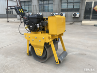 Rouleau compresseur manuel à tambour unique pour travaux routiers - Compacteur vibrant pour machines de construction et compactage du sol