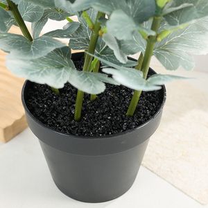 Feuilles <span class=keywords><strong>de</strong></span> <span class=keywords><strong>zinnia</strong></span> artificielles, plantes vertes artificielles pour la décoration <span class=keywords><strong>de</strong></span> la table du salon à la maison, plante artificielle en pot fournie par l'usine - Product Image 4