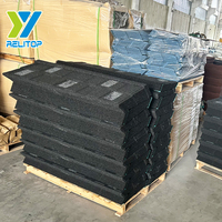 Tejas Metálicas con Recubrimiento de Piedra de Color Azul Océano para Decoración de Techos de Edificios, Tipo Teja, Precio Ghana, Venta al por Mayor de Fábrica