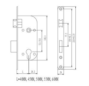 9040 फ्राँस डोर लॉक बॉडी - Product Image 4