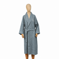 Peignoir épais personnalisé pour hôtel et spa, avec col châle, pour couple, ceinturé, confortable, pour l'e-commerce